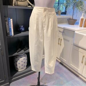 Polo Ralph Lauren White Pleated Cotton Twill Pant – Size 8